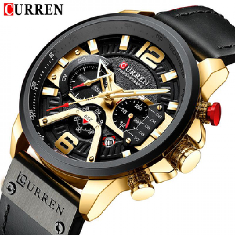 Mens high quality quartz movement waterproof wrist watches