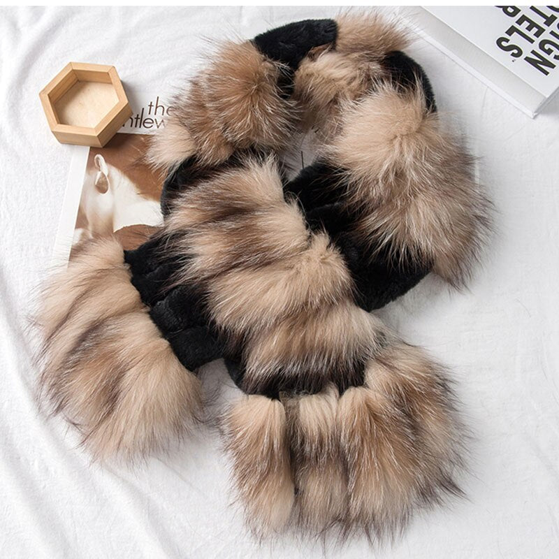 Real Rex Rabbit Fur Scarf Women Winter Warm Genuine Fox Fur Scarves 2020 New Arrival Female Fashion Neck Warmer Ladies Scarves