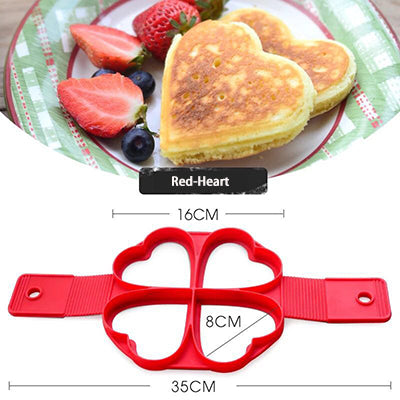 egg flip pancake ring omelette nonstick cooker pan maker mold silicon