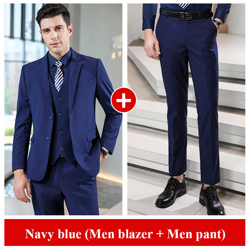 Wholesales 2 Piece Suit Fashion Business Formal Same Style for Men and Women Plus Size Men Pant Suit Jacket Office Work Blazer