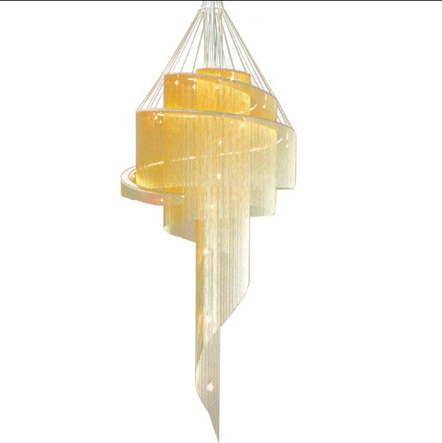 Modern Creative Light Luxury American Style Aluminum Chain Chandelier Living Room Hotel Club Tassel Chandelier