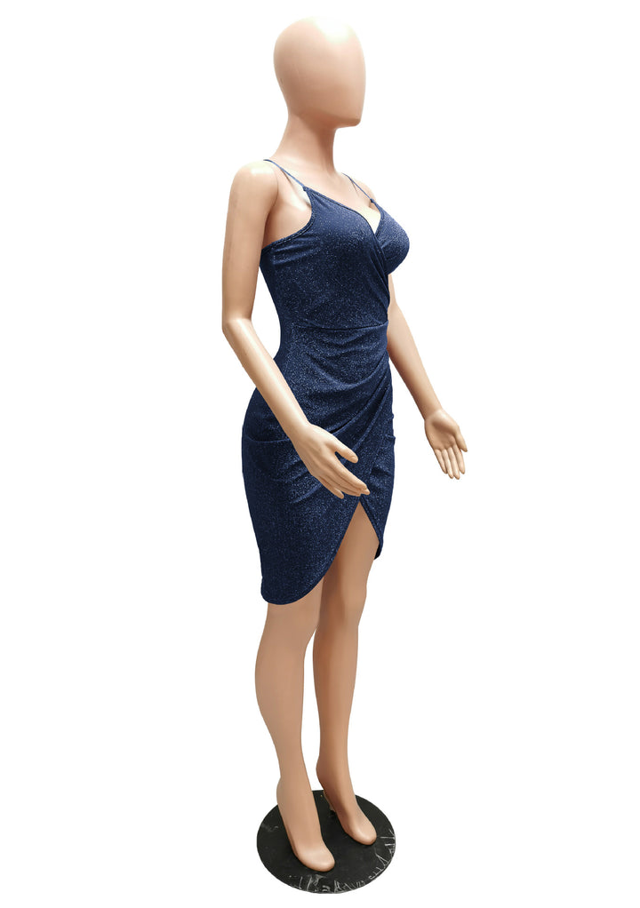 Party wear v neck slip dresses for ladies club stylish clothing