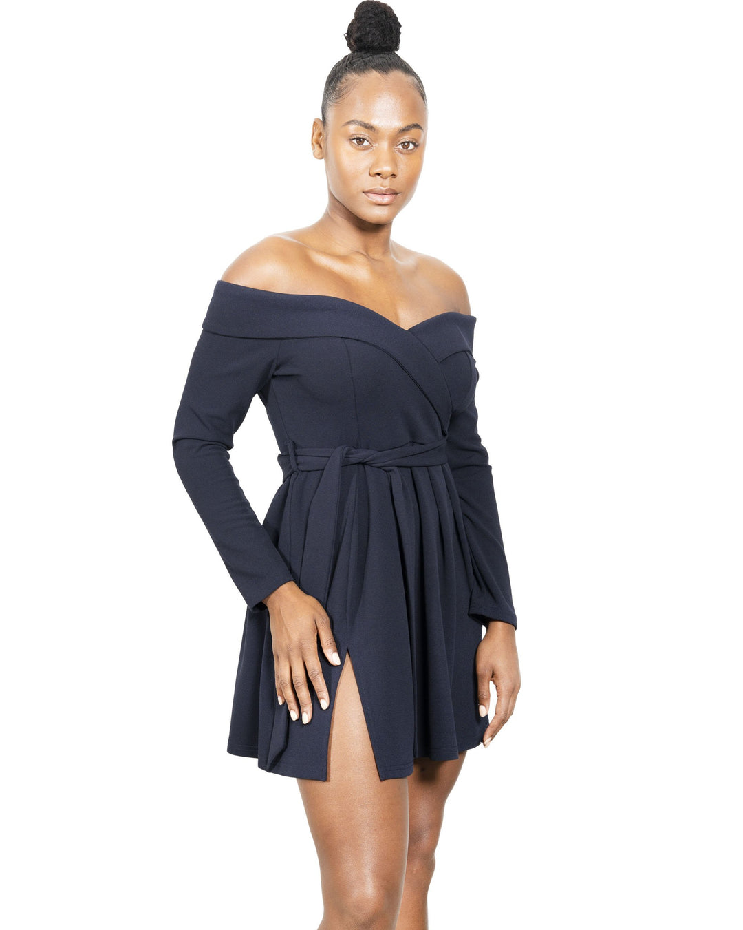 Royalton Off-Shoulder Long Sleeve Mini Dress