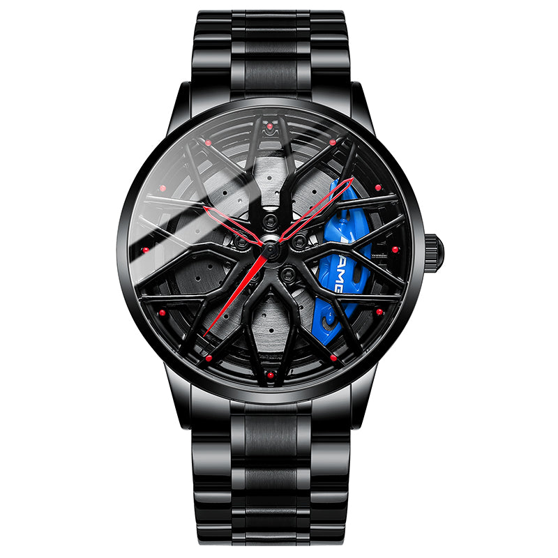 New design round car rim watch male clock luxury fashion