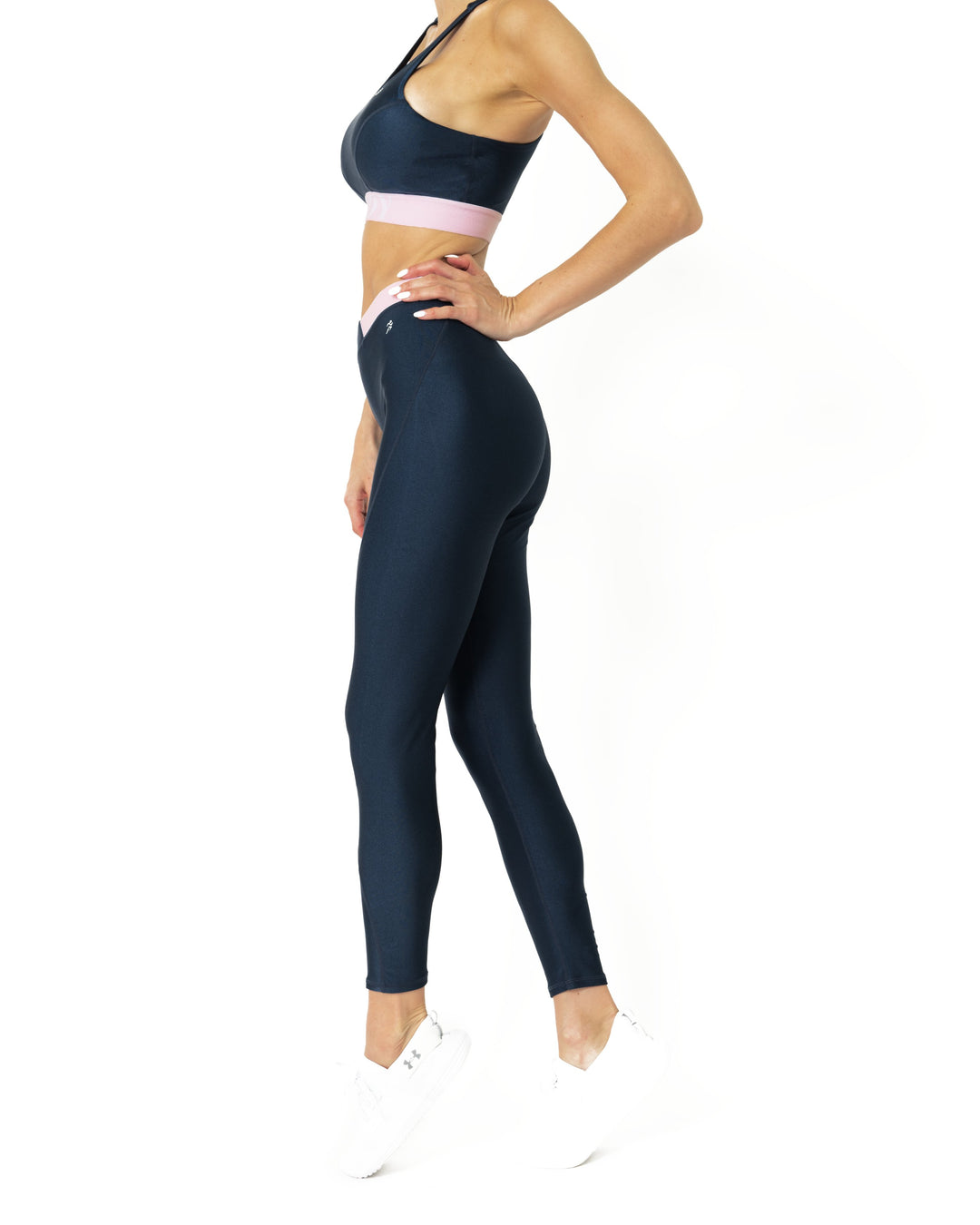 Hudson Two Piece Workout Set - Sports Crop Bra and Mid Rise Leggings