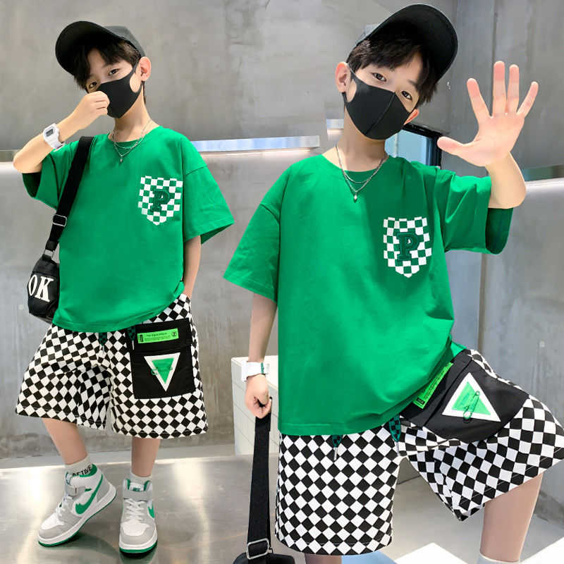 2022 Fashion Baby Boy's Suit Cotton Summer Casual Clothes Set Top Shorts 2PCS Clothing  for Boys  Kids Clothes 4-14 Years