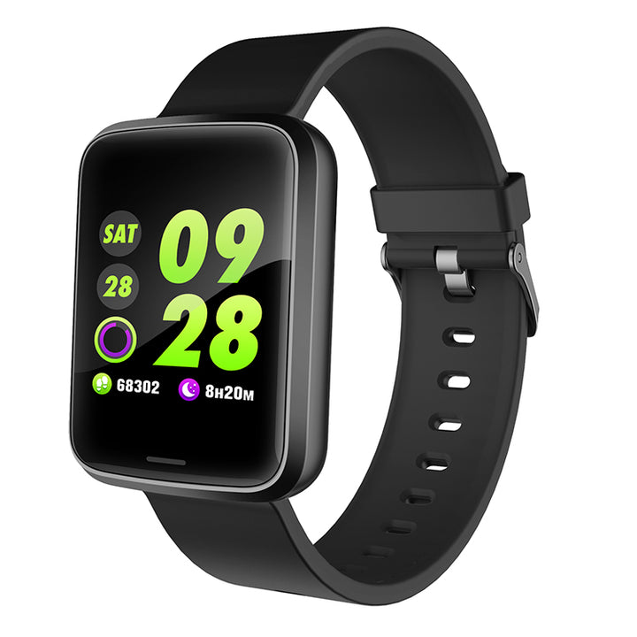 h19 smart bracelet band metal strap counter watch os heart rate fitness tracker