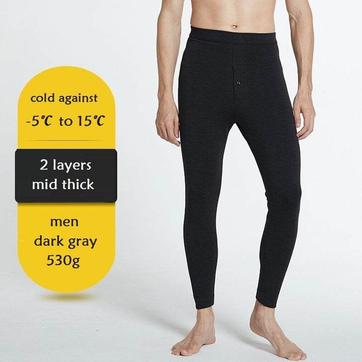 Unisex 5 layers winter thick underwear thermal warm legging pants