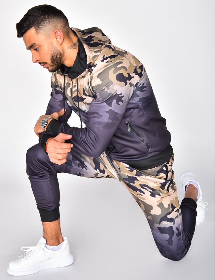 Hot Sale Popular Casual Tracksuits for Men 3D Camouflage Sport Suits Hoodie Tracksuit