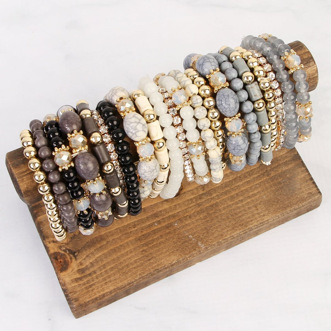 Multibead stackable bracelet