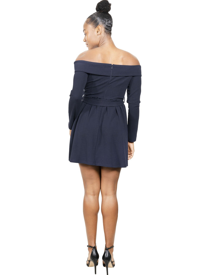 Royalton Off-Shoulder Long Sleeve Mini Dress