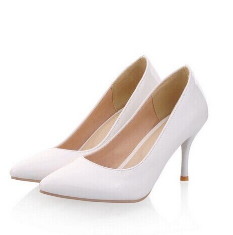 Womens pumps thin heel classic white red nude beige wedding Apparel & Accessories > Shoes