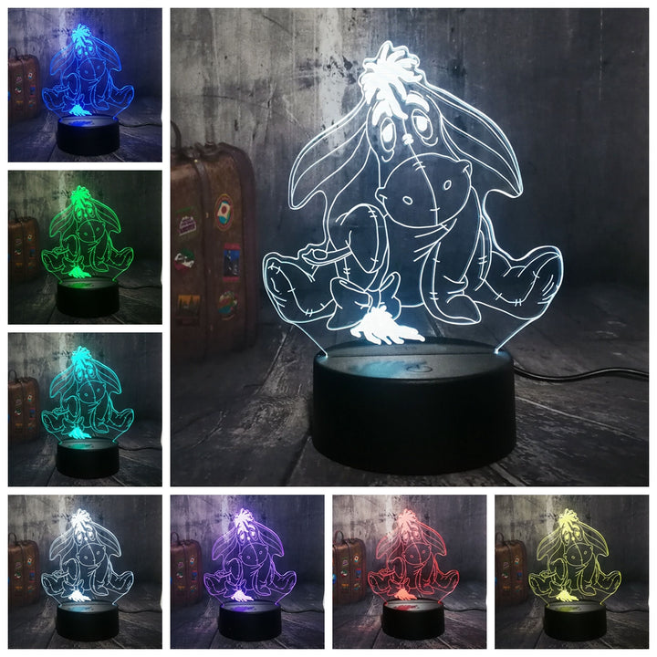 Remote control beautiful queen elsa 3d visual led lamp décor