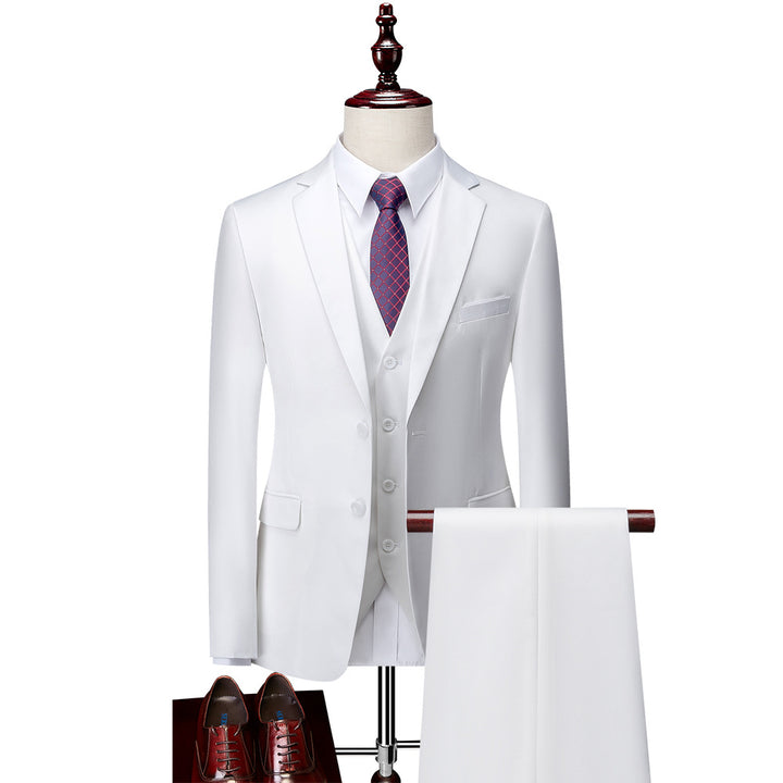 Luxury Men Wedding Suit (Jacket+Pants+Vest) Male Blazers Costume Business Formal Party Classic Slim Fit Suits for Men