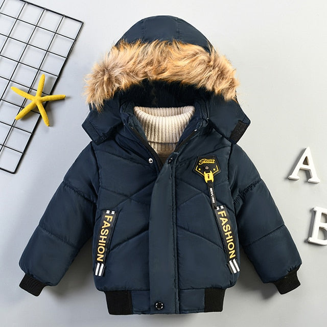 Autumn Winter Baby Boys Jacket Jacket for Boys Children Jacket Kids Hooded Warm Outerwear Coat for Boy Clothes 2 3 4 5 Yrs