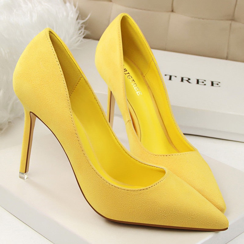 Women pumps fashion 9cm high heels Apparel & Accessories > Shoes pointed toe