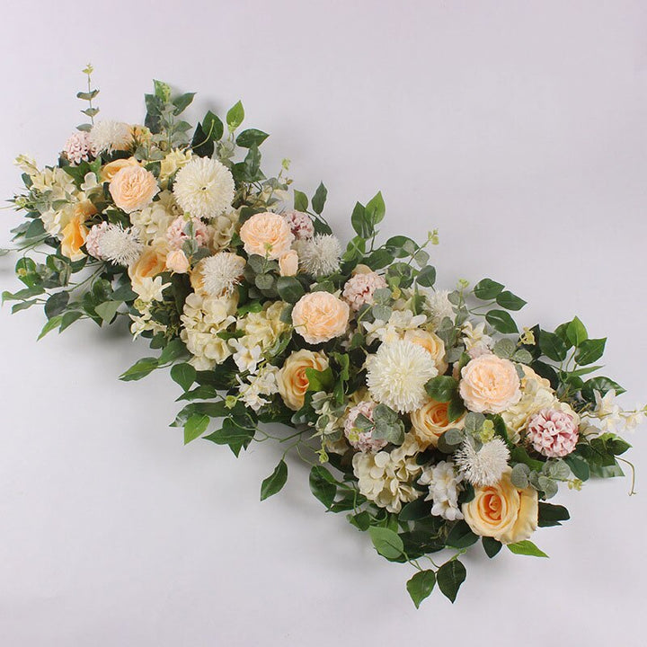 Artificial wedding flower wall backdrop arrangement silk rose peony arc decor