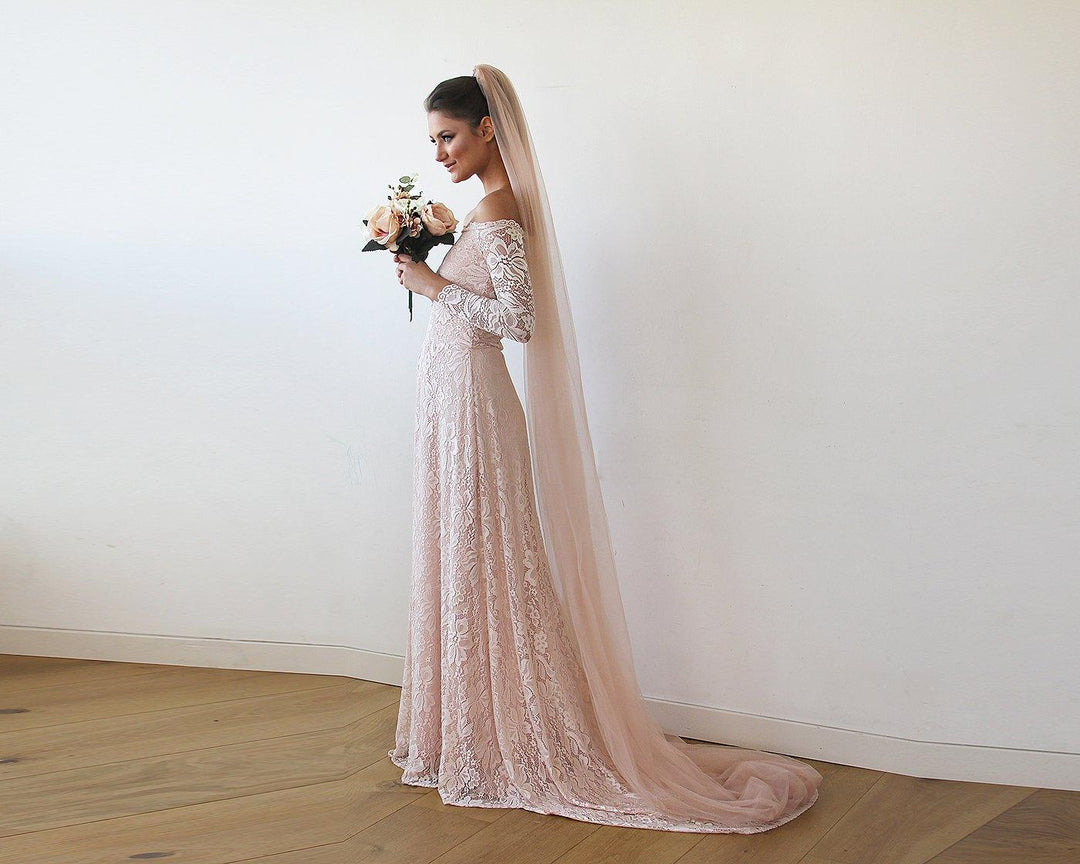 Blush  Tulle Veil #4024