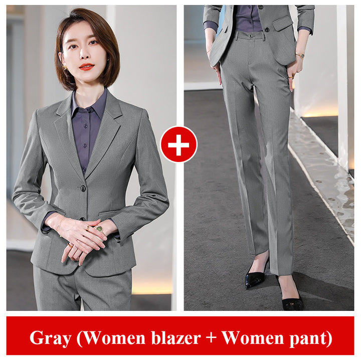 Wholesales 2 Piece Suit Fashion Business Formal Same Style for Men and Women Plus Size Men Pant Suit Jacket Office Work Blazer