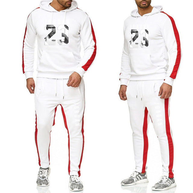 Wholesale New Men's Plus Size Fall and Winter Sweater Suit High Quality Running Fitness Sports Leisure Hooded Sweatsuit for Men