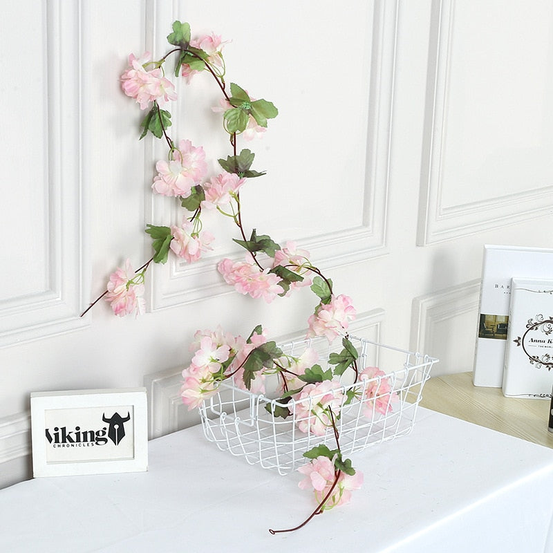 2 3m artificial cherry blossom flowers garland ivy décor silk vine arc décor