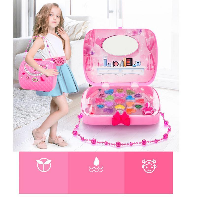 Girls pretend play toy cosmetic bag beauty hair salon makeup tools kit
