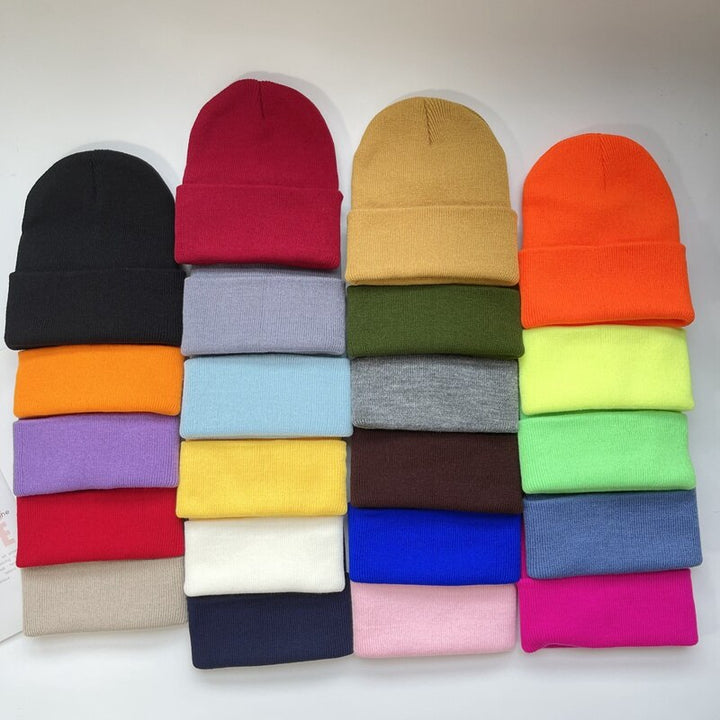 Unisex hats warm soft knitted acrylic hip hop caps-beanies