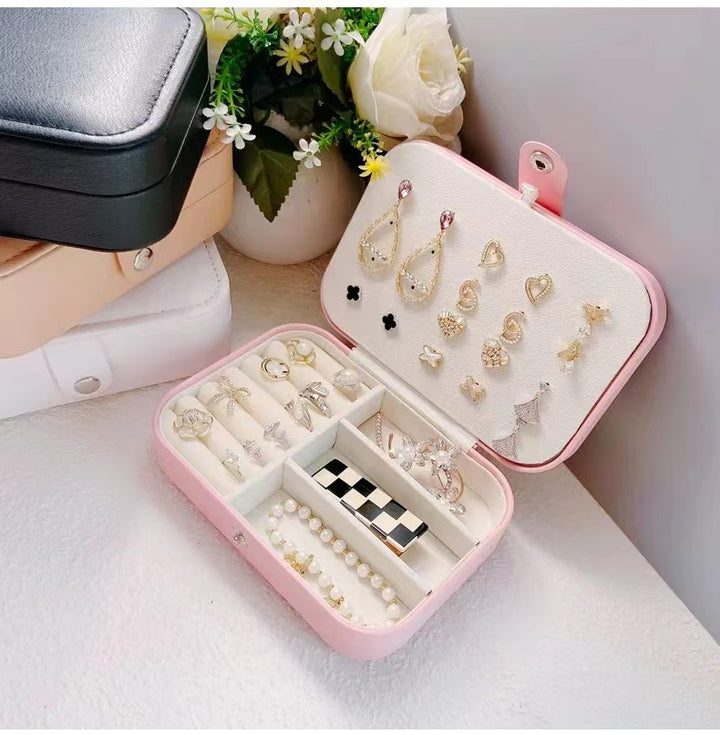 Portable Pu leather organizer wel case for earing studs