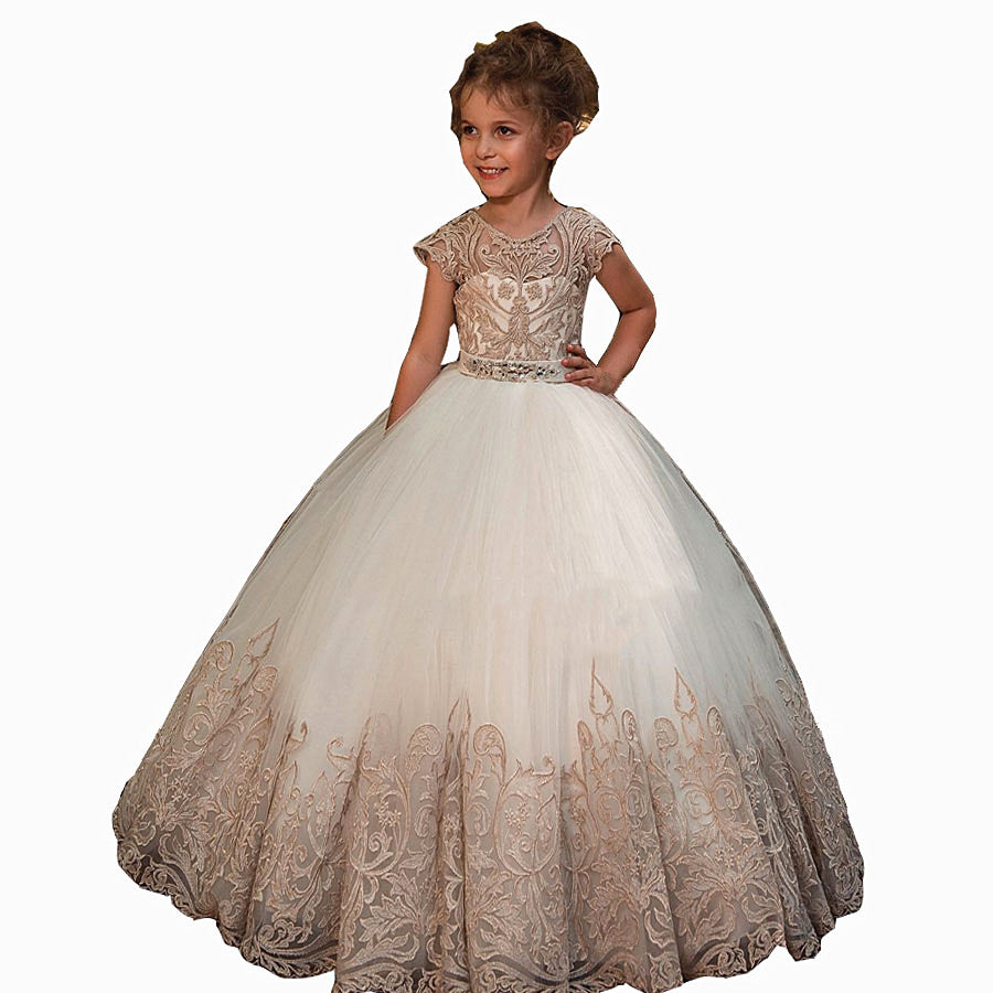 Flower Girl Dresses for Weddings  Luxury Kids Evening Pageant Ball Gowns First Communion Dresses for Girls Vestidos Daminha