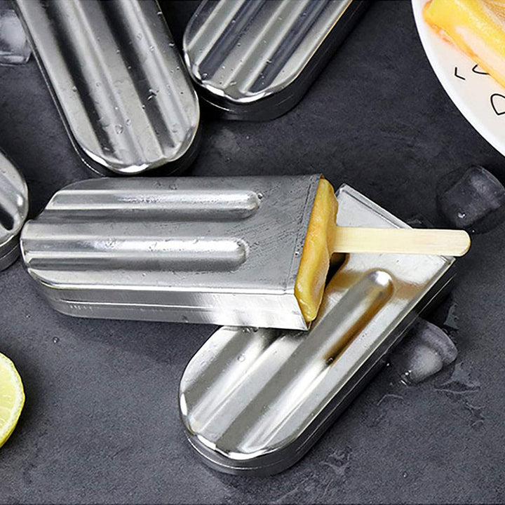 Stainless steel popsicle ice cream lolly mold with holder