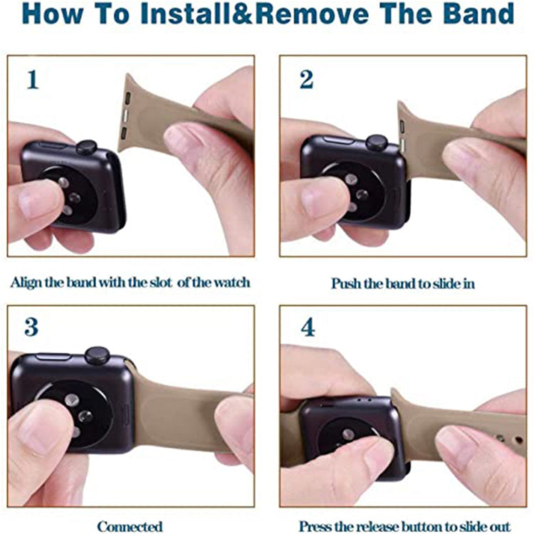 Color sports soft 38mm silicone men and women 42mm apple watch band