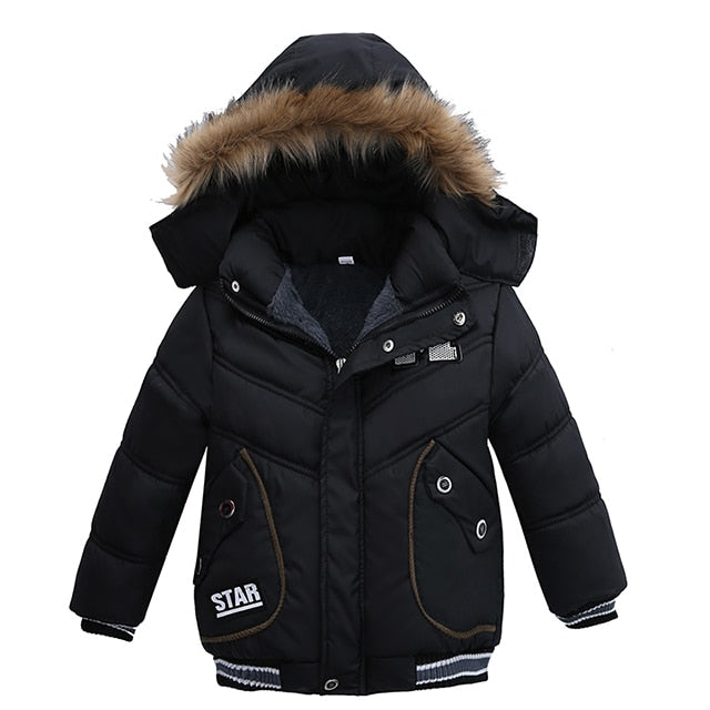 Autumn Winter Baby Boys Jacket Jacket for Boys Children Jacket Kids Hooded Warm Outerwear Coat for Boy Clothes 2 3 4 5 Yrs