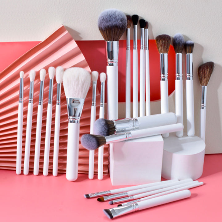 24 piece makeup brush set white air brush for foundation makeup