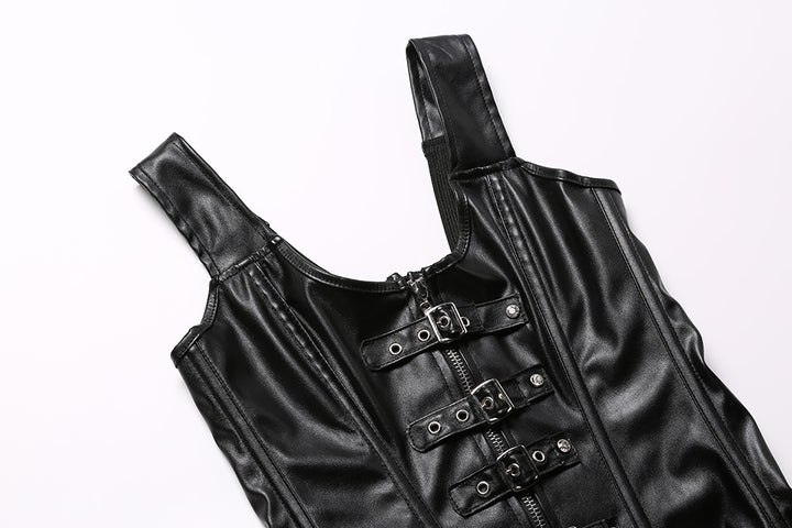 Zipper inner hook body shapers steel boned underbust corset top