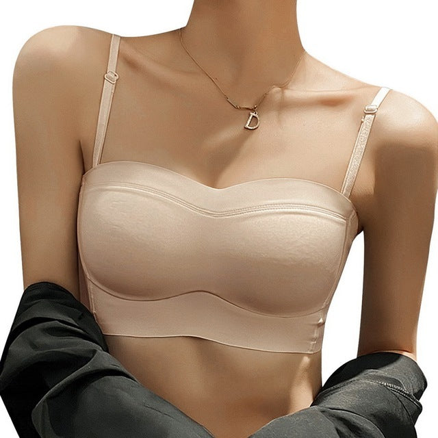 Ladies Strapless Bra Seamless Closed Bra No Steel Ring  Bra