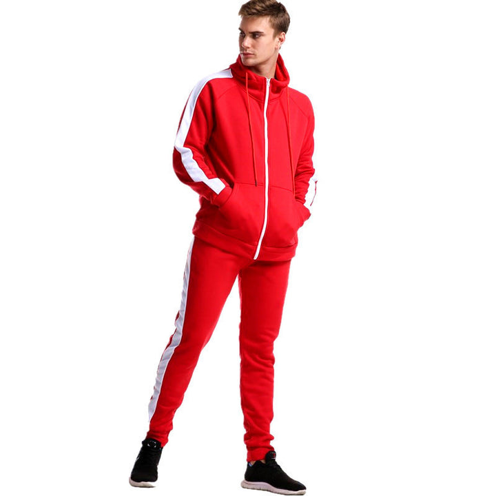 High Performance Men's Fashion Sport Sportswear Jogging Casual Hoodie Coat With Zip Sweatshirt Tracksuit Men's Gym Fitness Set