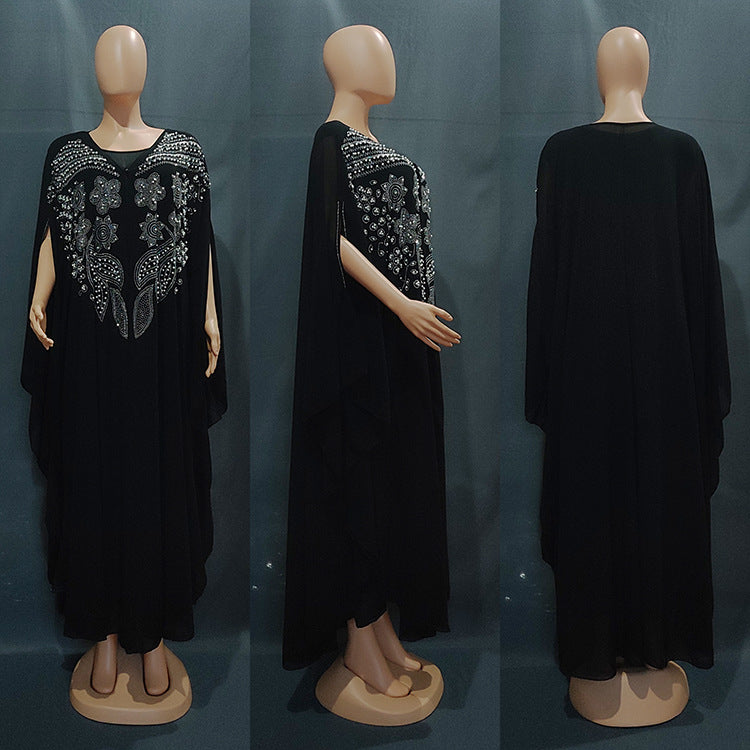 Womens plus size chiffoni robe muslim maxi dress