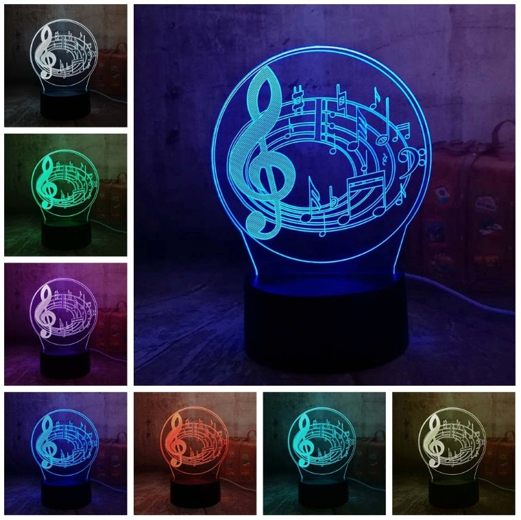 Remote control jeep car 7 color dimming gradient rgb 3d led night lamp décor