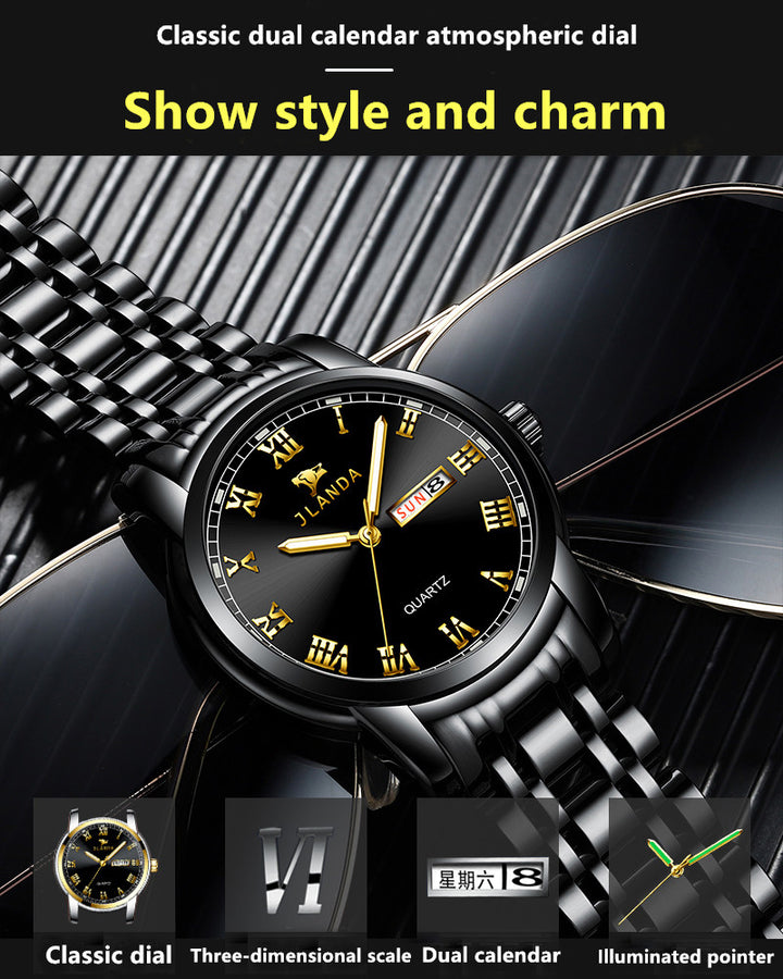 Luxury waterproof quartz brand wristwatches for men