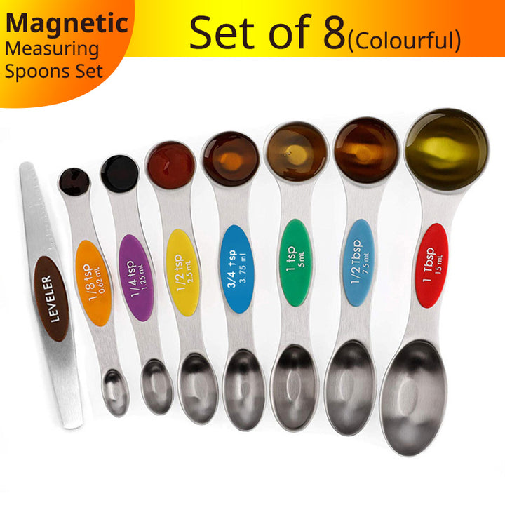 Measuring Cups & Spoons Set - Premium Stainless Steel Measuring Cups and Measuring Spoons for Dry and Liquid Ingredient