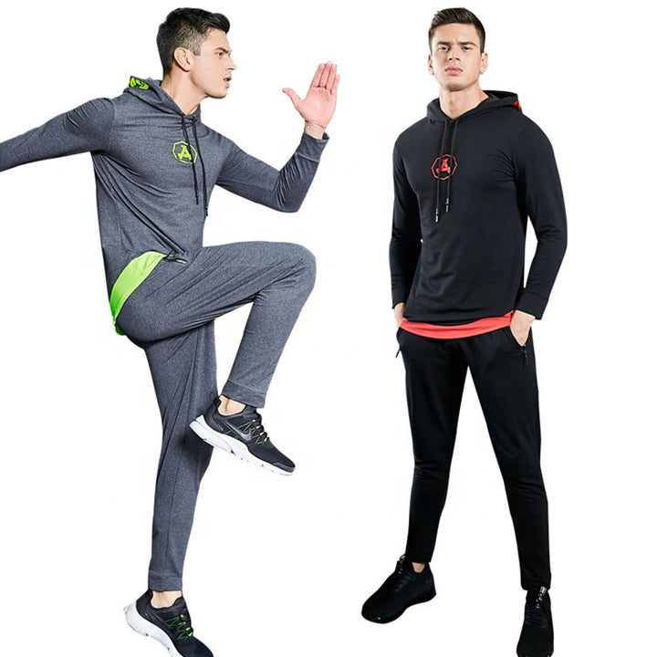 Cotton Fabric Feels Like a Second Skin Men Hoodies Running Wear Set Sport Wears Tracksuit Sport Suit for Man