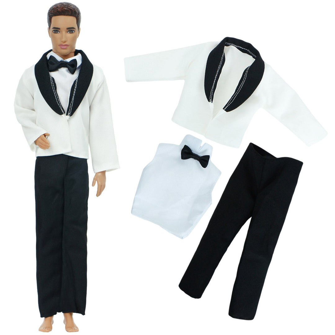 Handmade male barbie doll accessories mens outfit shirts coat trousers tuxedo