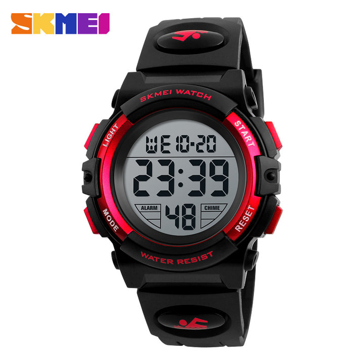 Kids alarm led digital waterproof wristwatch