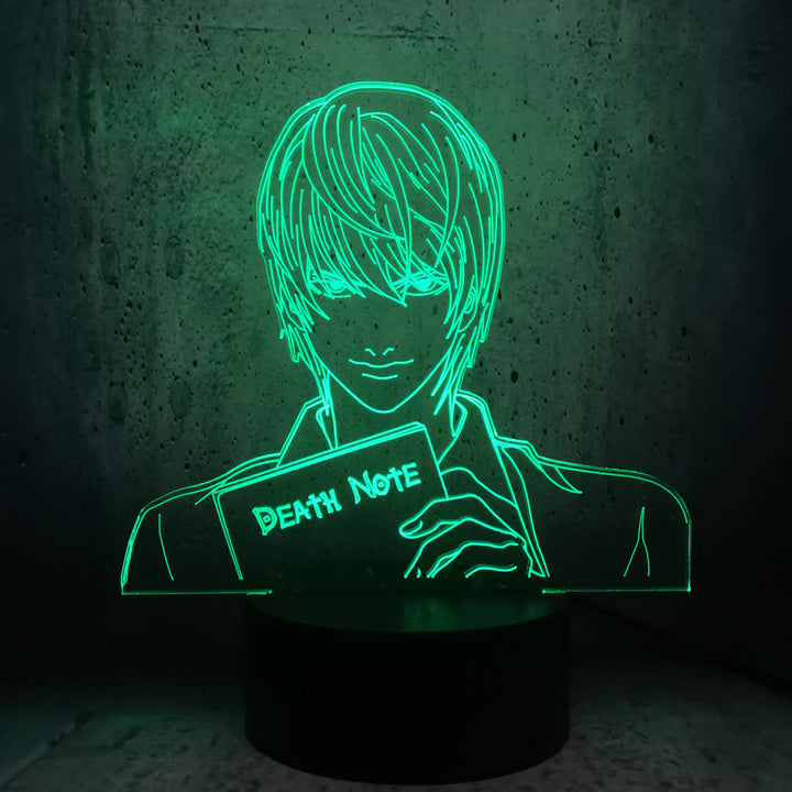 Led night light movie role yagami teenager room moon lava décor