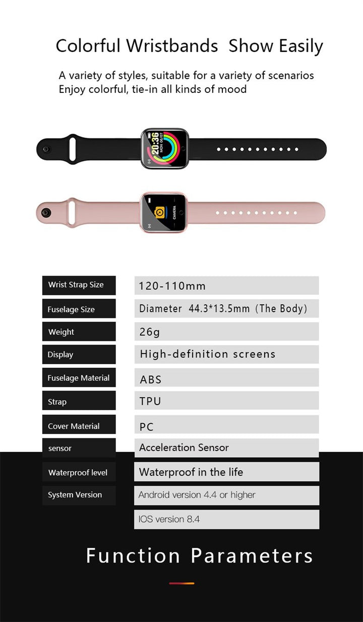 Smart Watch With Bracelet - Black