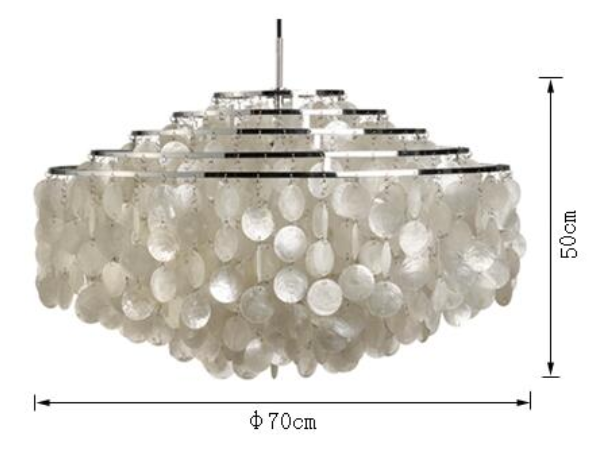 Modern Shell Chandelier Gold Chrome Metal Pendant Light for Living Room Restaurant Hotel Hall Hanglamp