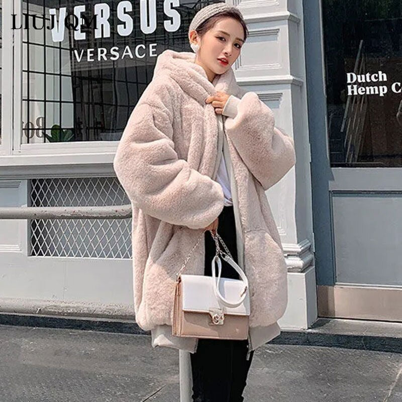 Winter thich warm fauz fur new fashion coat