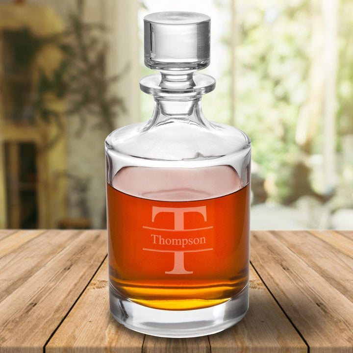 30 oz personalized glass decanter