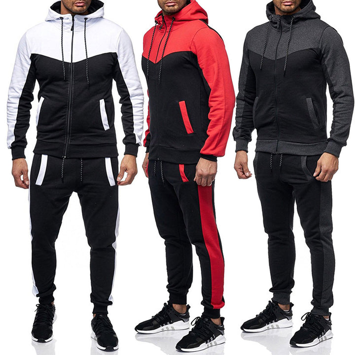 EVERLAND OEM Men S Fleece Sweat Suits Sets Bulk Vendor 2 Piece Jogging Sets Hood Reflective Customised Tracksuits