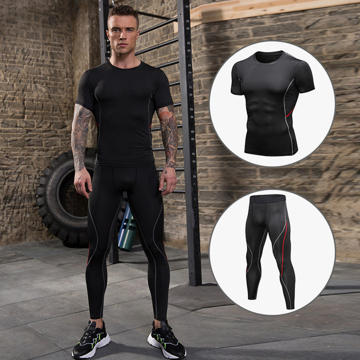 OEM ODM Service Quick Drying Compression Fitness Sport Suit for Men Gym